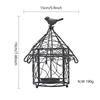 Outdoor Dual-use Wire Birdcage Hanging Basket Candlestick Garden Hanging Basin Decoration Hanging Bird Feeder for Outdoor Gifts