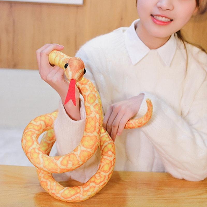 100cm Realistic Snake Stuffed Animal Toy For Home Decors and Educational Purposes Novelty Prank Plush Snake Dolls