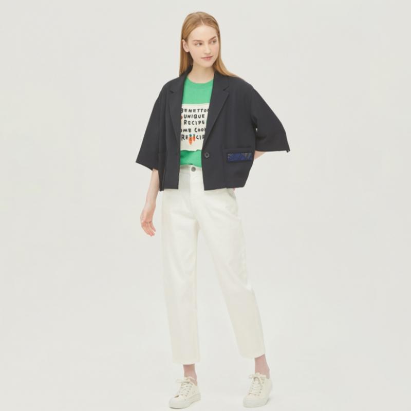 Benetton Benetton Jachetă Nouă Blanche Bajka3431 Dn