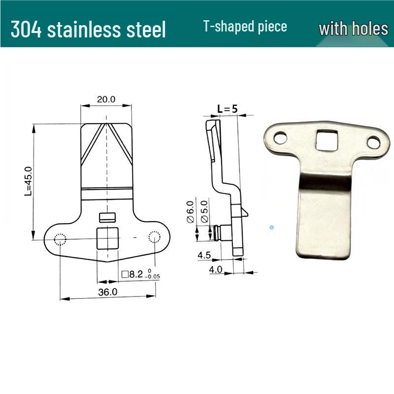 MS324 Zinc Alloy T/L-Type Handle Lock for Air Purifier Door and Industrial Equipment