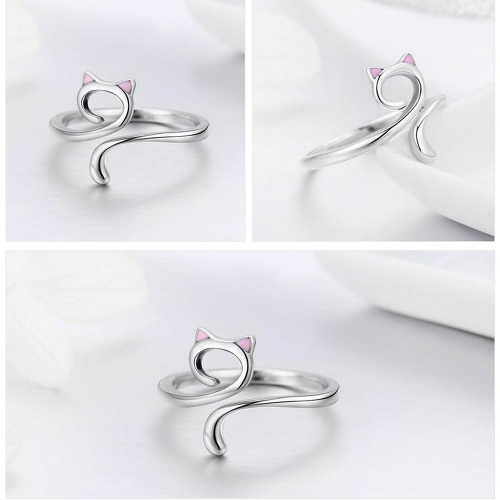 Adjustable Yarn Cat Ears Rings Ornament Modern and Simple Rings Jewelry Personalized Cat Shaped Finger Rings Accessory