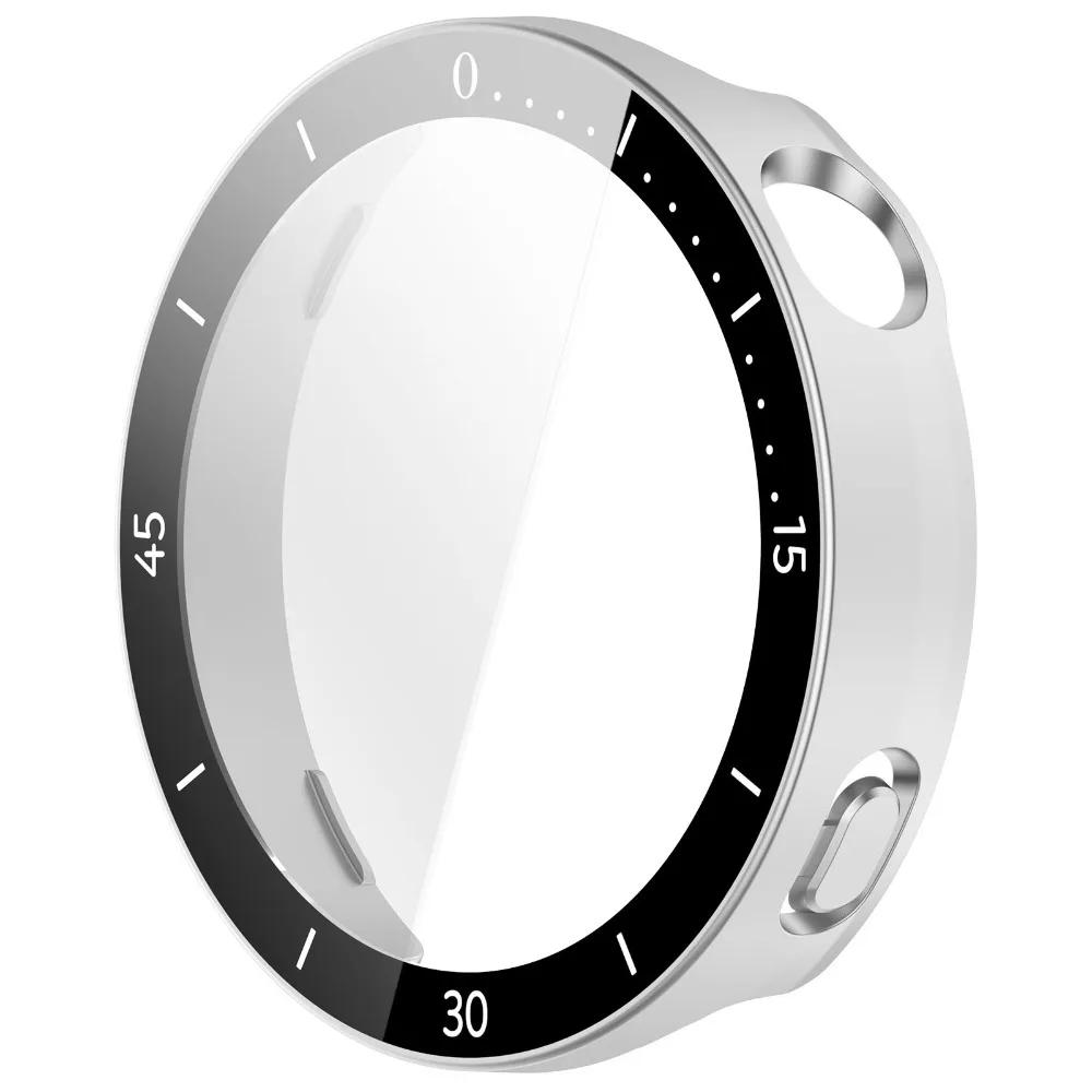 Tempered PC Protective Case Full Coverage Anti-Scratch Screen Protector with Scale 41/46MM Cover Shell for Huawei Watch GT 6