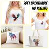 7Pcs 7 Styles Plastic Heat Transfer Film Logo Stickers Set for DIY T-Shirt Bags Hats Jackets Mixed Shapes 183~200x162~187mm 1pc/style
