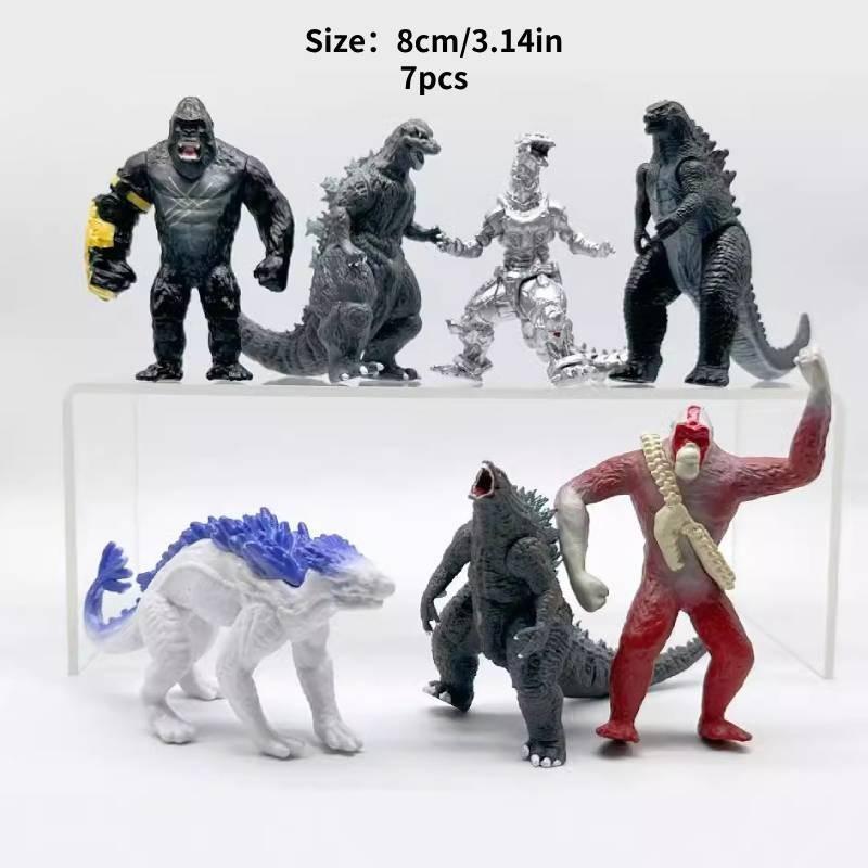 New 2nd Generation 12 Styles Godzilla Vs. King Kong Colorful Star Evolution Version King Kong Scar King Hand Office Toy Model Decoration