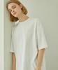 Compagno Heavy Oversized Plain Short Sleeve T-Shirt White