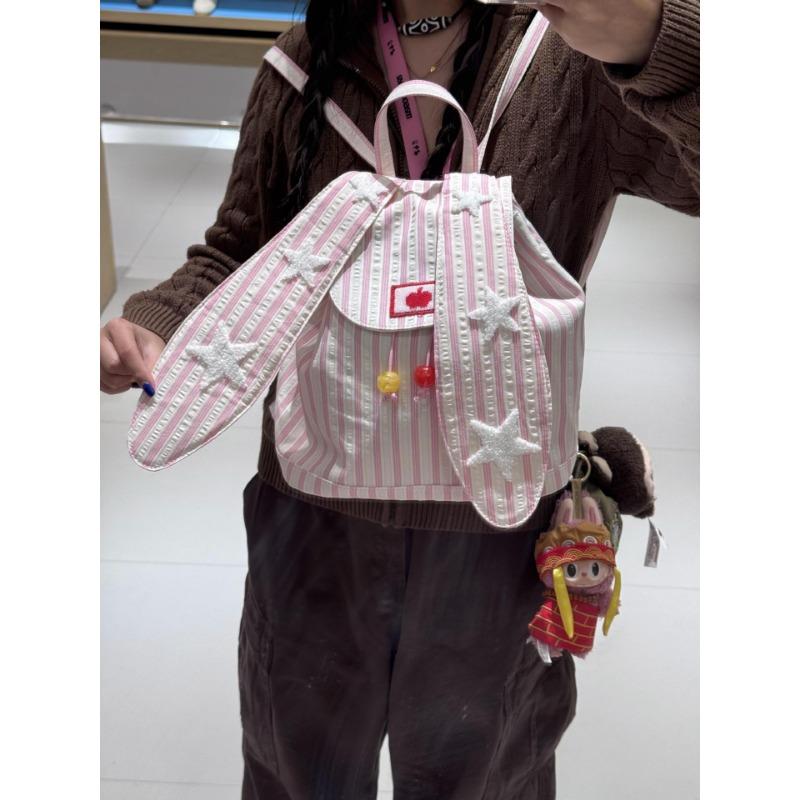 

Рюкзак Летний Студенческий Школьный Рюкзак Большой Вместимости Рюкзак для Поездок Дорожная Сумка розовый