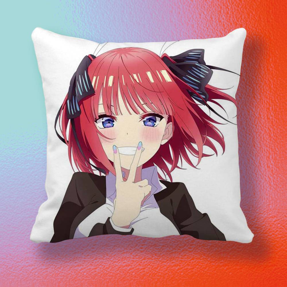 NNino NNakano Anime  Pillow cover Soft Microfiber Pillowcase Home Sofa Decor Surprise Decorative printed