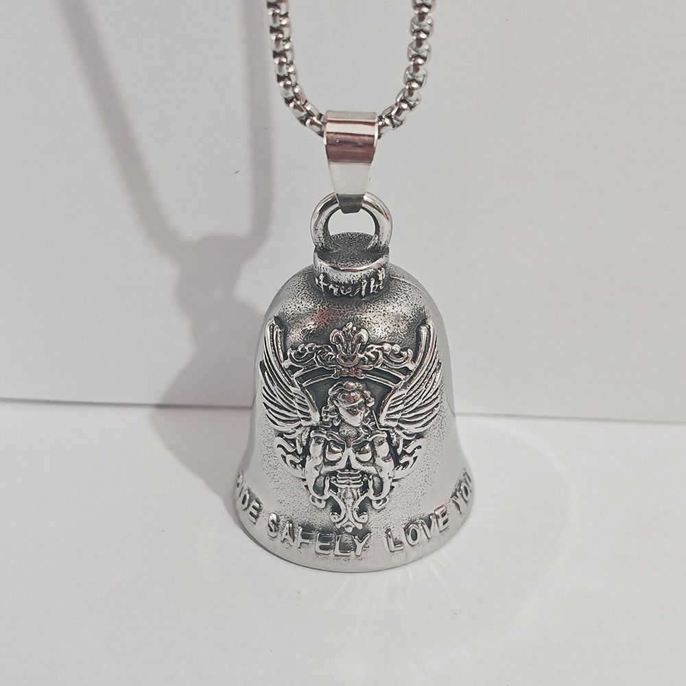 Ride Safely Love You Evil Spirit Trap Bell Pendant Biker Good Luck Charm Daily Wear