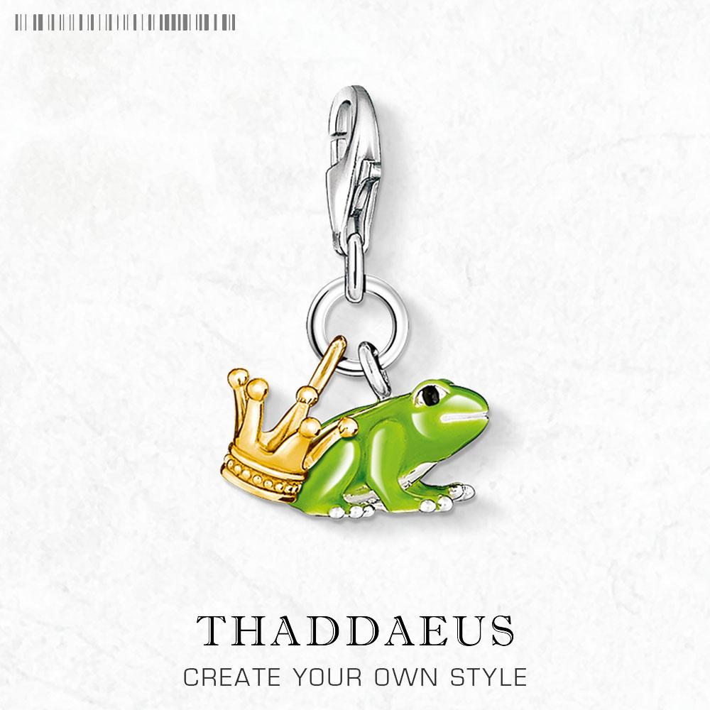Charm Pendant Frog Prince Women Men Summer New Vintage 925 Silver Gift