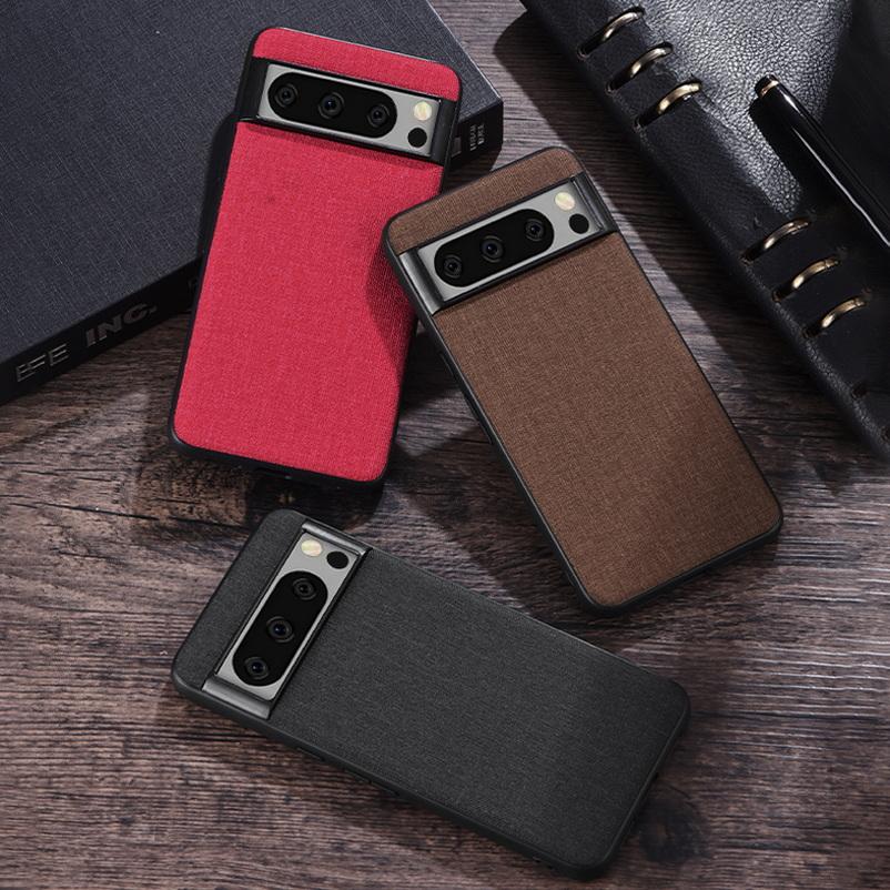 For Pixel 8 Pro 7 7a case Pixel 6 6a case  Cloth Hybrid Hard Phone Cover TPU Fundas