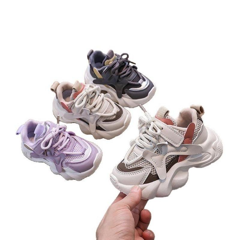 Children's Breathable Sports Shoes Boys' Dad Shoes Girls' Mesh Shoes Lightweight Casual Shoes