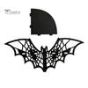 Wall Mounted Organizer Halloween Bat Corner Shelf, Decorative Wooden Mount Display Spooky Room Accessories Spiderweb Design Gothic Floating