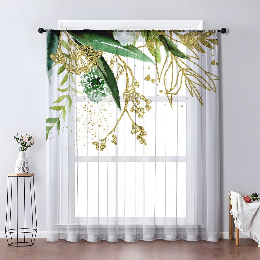 1pc Beautiful Blue Peacock Cartoon Sheer Curtain Suitable for Living Room, Bedroom, Dining Room, Hallway, Office, Gym, Kitchen