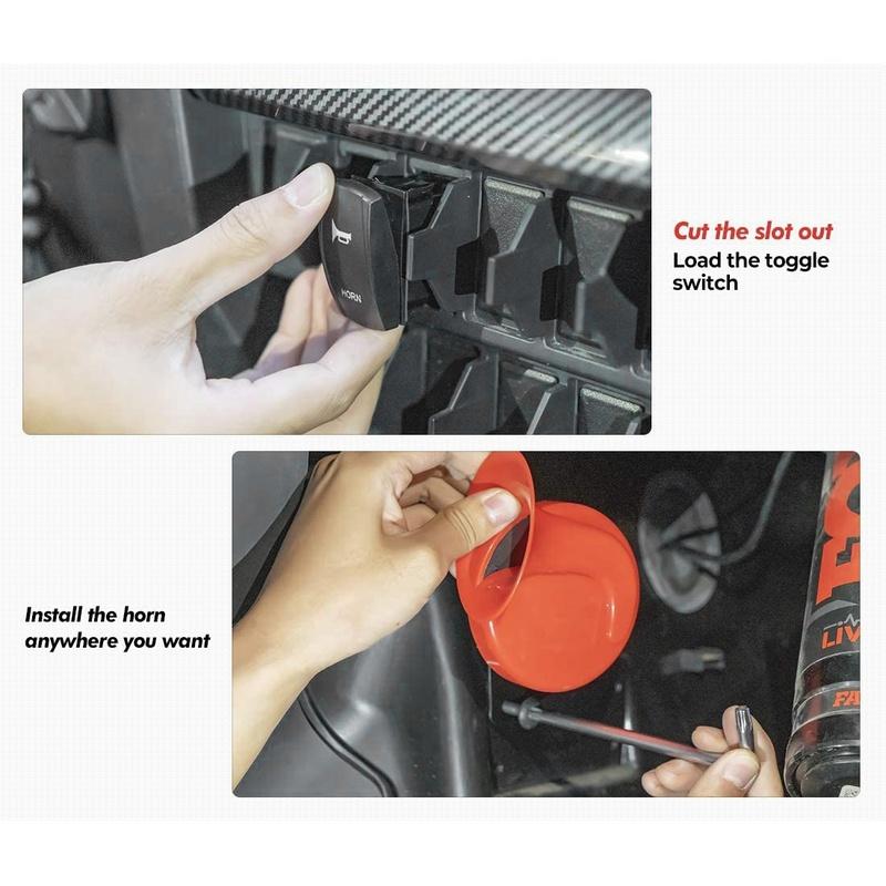 Ac29-UTV ATV Universal 12V Horn Kit W/ Rocker Switch For Polaris RZR 800 XP Ranger Can-Am Maverick X3 Arctic Cat For CF Moto