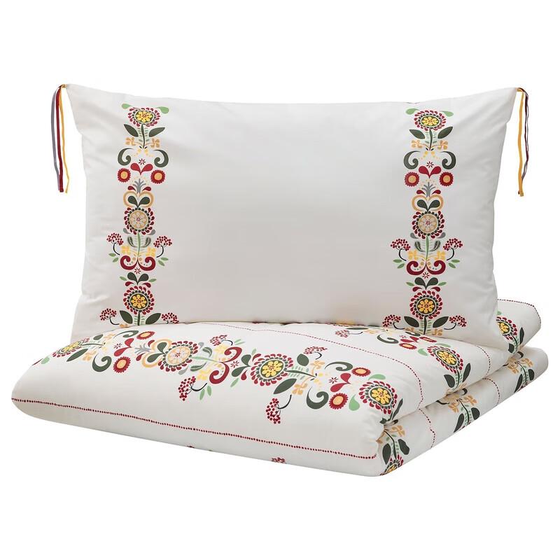 IKEA AKERVALL Floral Duvet Cover & Pillowcases Set