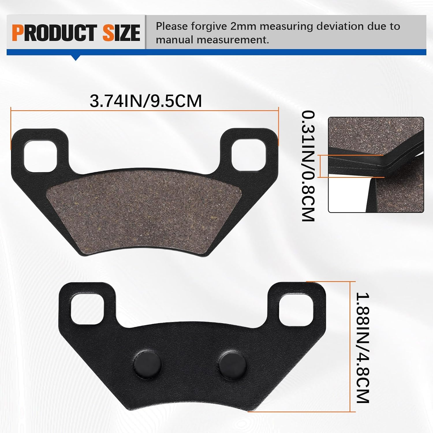 Front and Rear Brake Pad Replacement for Arctic Cat Alterra 1000 TRV 400 450 500 570 700 EPS Mudpro 1000 650 700 Prowler 1000 500 550 550i 650 700