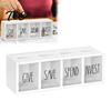 Clear Acrylic Cash Organizer Wooden Piggy Bank with 4 Compartments, Transparent Money Box, Saving Box for Kids Wall Mounting Coin Container Financial
