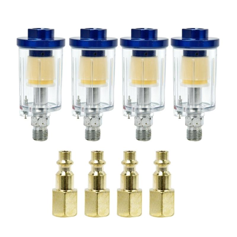 

High Pressures Water Oil Separators Inline Air Hose Filter Moisture Trap for Compressor Sprays Paint Guns Pneumatic Parts 1