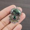 Natural Ruby Zoisite Gemstone 925 Sterling Silver Jewelry Designer Pendant 1.48" AJP-2150