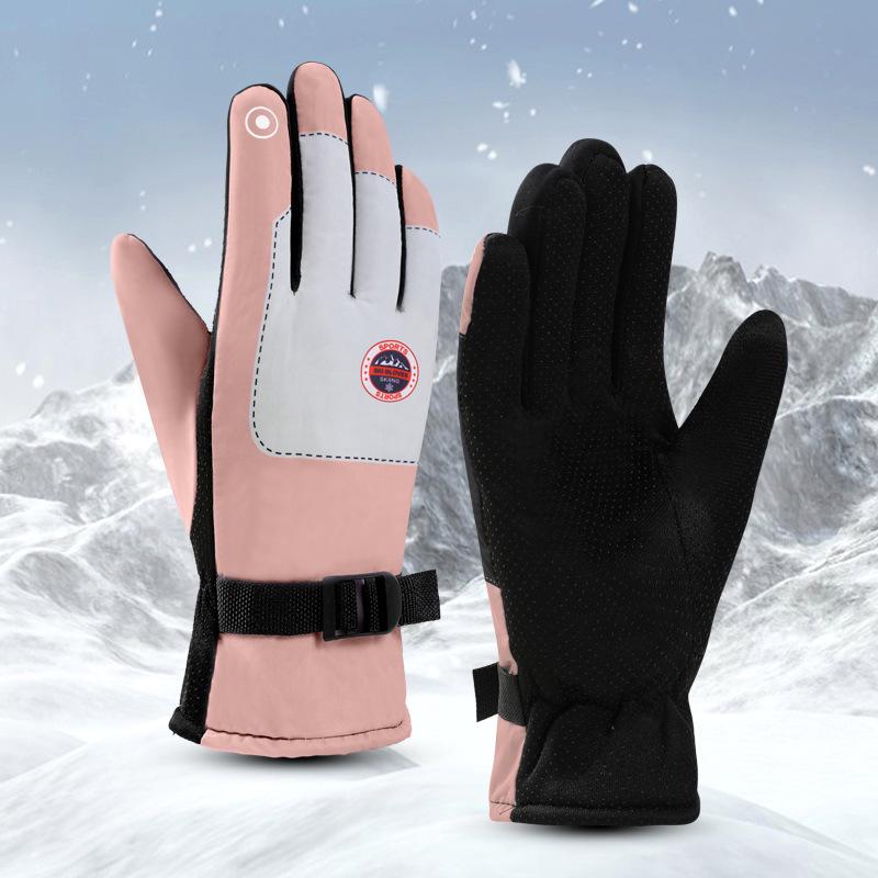 

Премиальные лыжные перчатки с флисовой подкладкой: Водонепроницаемый, Ветрозащитный, Защищающий от холода для мужчин и женщин One Size (Unisex)