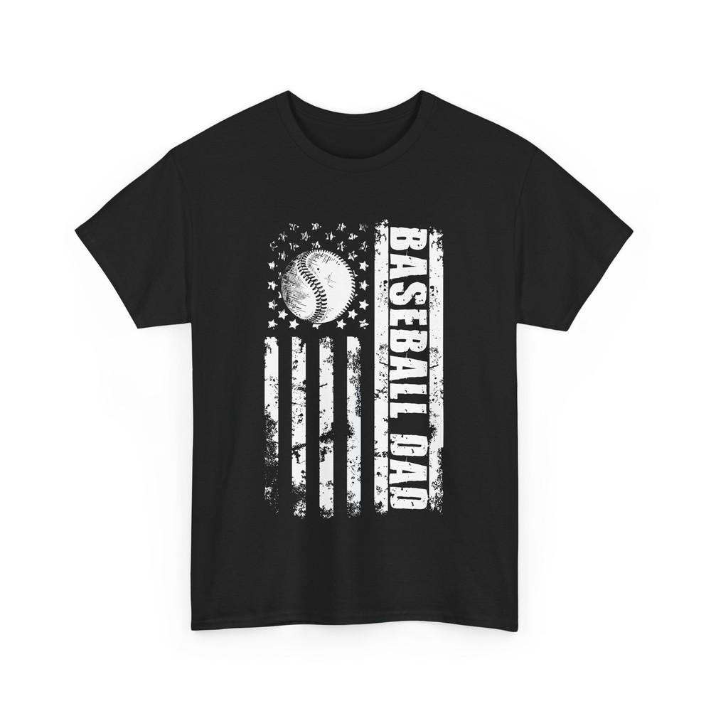 Baseball Dad American Flag Shirt, Baseball Player Father's Day Vintage Shirt