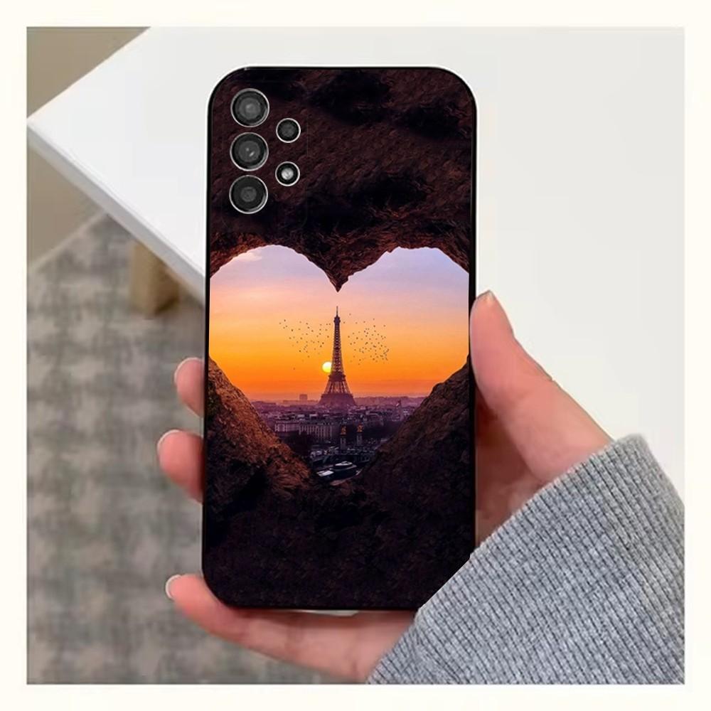 Art Paris Eiffel Tower  Phone Case For Samsung S25,S24,S23,S22,S20,S21,S10,Ultra,Plus,Lite,FE,Soft Silicone Black Cover