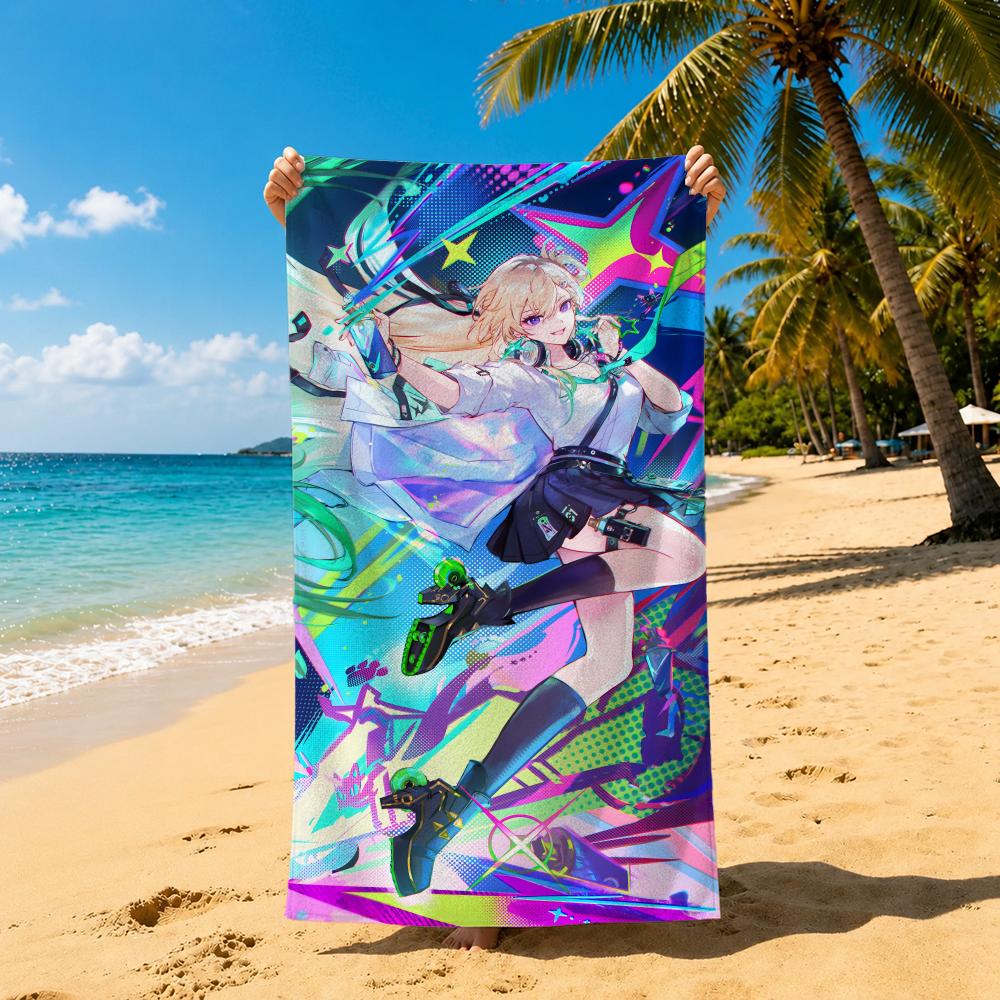 Game Lynae Towel Towel Soft Pool Gift For Travel Gym Shower Cool Camping Quick Dry Sports Large Beach Towel