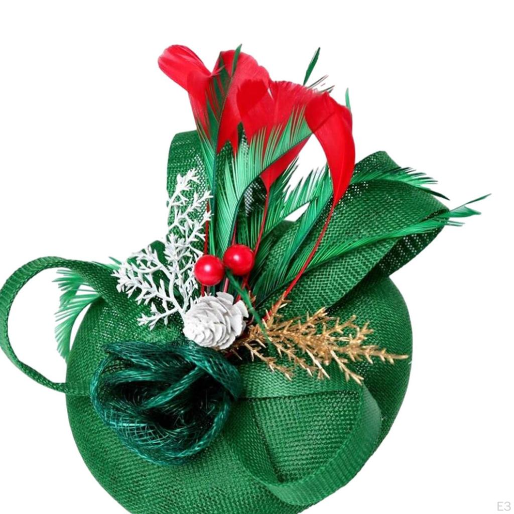 Bridal Hat Hair Clip Cosplay Accessories Christmas Hairpin for Halloween Fancy Dress