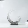 Blaue Meereswellen Statue Schreibtischdekoration Ornamente Kreative Transparente Meereswelle Skulptur Harzhandwerk Raumästhetik Dekor