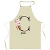 Tablier De Cuisine - Calie Lettre - Coton Résistant - Impression Durable France - Liens Ajustables