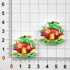 Glossy Cartoon Fruit House Resin Accessories for DIY Hair Clips, Phone Cases, Magnets, and Decorative Stickers