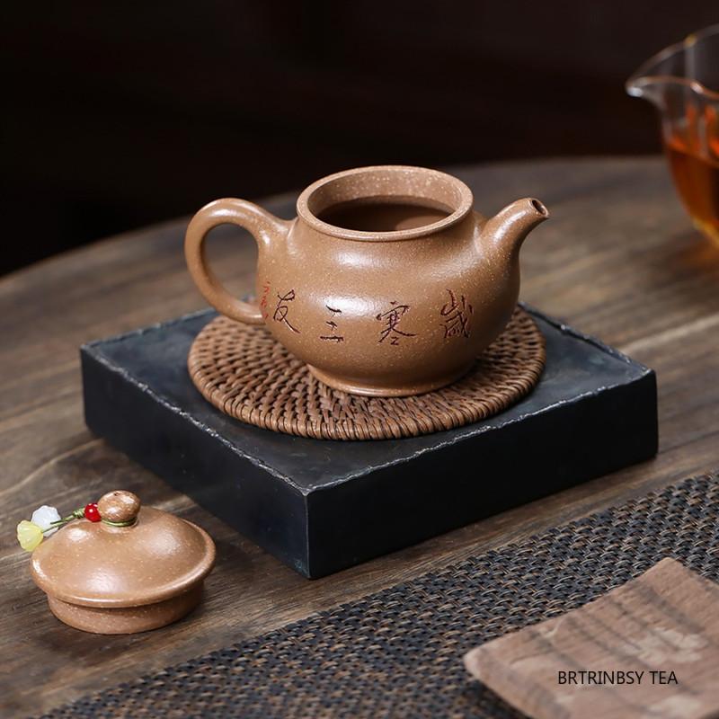 240ml Chinese Yixing Purple Clay Teapot Handmade Bamboo Leaf Tea Pot Beauty Tea Infuser Kettle Zisha Tea Set Teaware Accessories