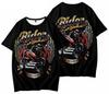 Motorrad Adler Adler 3D Streetwear T-Shirt Tee Kostüme Polyester Schwarz Neu