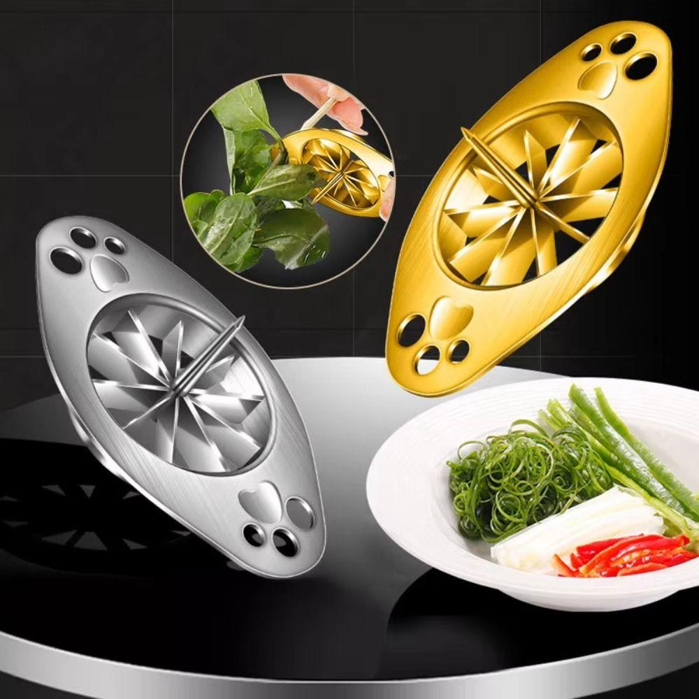 Multi-functional Green Onion Slicer 304 Stainless Steel Scallion Cutting Tool Vegetable Chopping