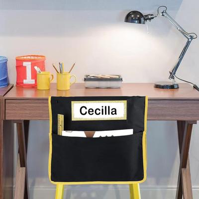 Classroom Chair Back Organizer Desk Storage Pouch for Textbooks Stationery Supplies with Multiple Pockets Foldable Design