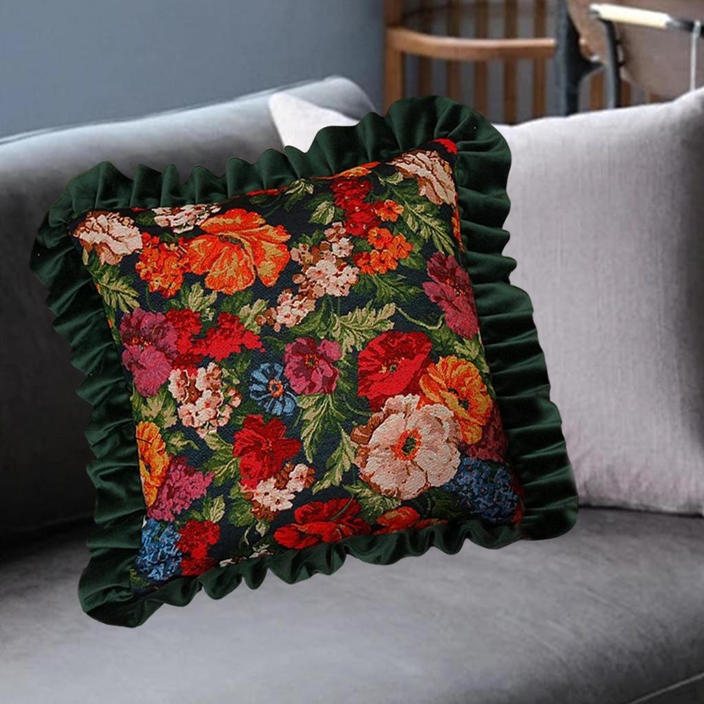 Decorative Floral Seat Cushion Pillow, Detachable for Living Room Use