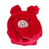 Soft Knitted Dog Ear Scarf Cute Bear Ears Cotton Knitted Pet Hat Non-Slip Snug Fit Velvet Material Dog Headgear Autumn Season