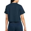 Nike Loose Soft Lightweight Cotton Crew Neck Short Sleeve T-Shirt Women Tops Navy-Blue FZ2856-478