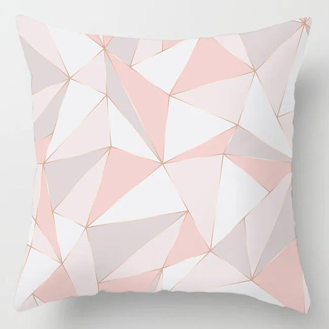 Pink Leaf Feather Pillowcase Office Living Room Home Pillowcase Car Ornaments