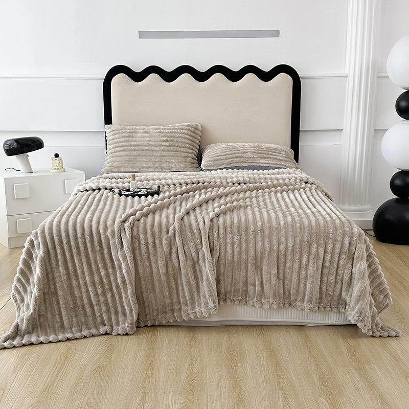 

Плед Шарковый Плед Супермягкий Флисовый Плед для Дивана Дизайн в рубчик Хорошо Стирается 180*200cm