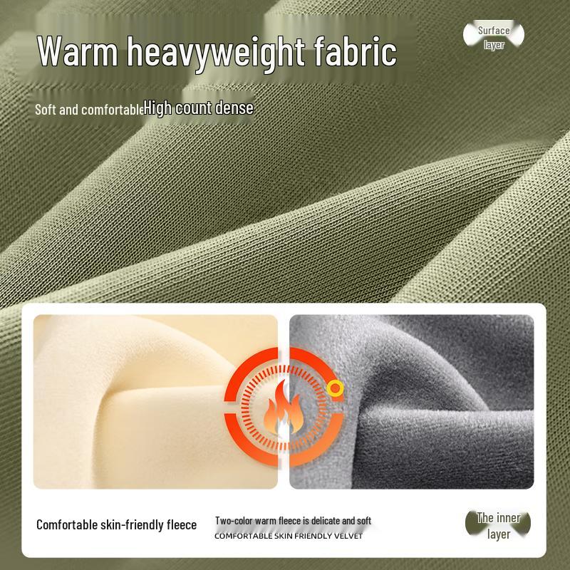 GENIOLAMODE Men's Winter Fleece-Lined Round Neck Sweatshirt