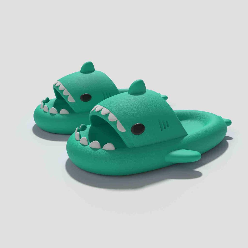 Thick-Soled Shark EVA Slippers for Kids and Parents - Non-Slip, Soft, Indoor Summer Sandals