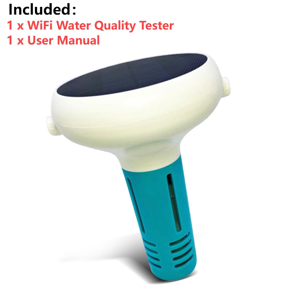Tuya ZigBee WiFi Chlorin Meter PH/ORP/EC/TDS/Salinity/Temp/CL Tester Solar Powered Spa Tank Swimming Pool Water Quality Monitor