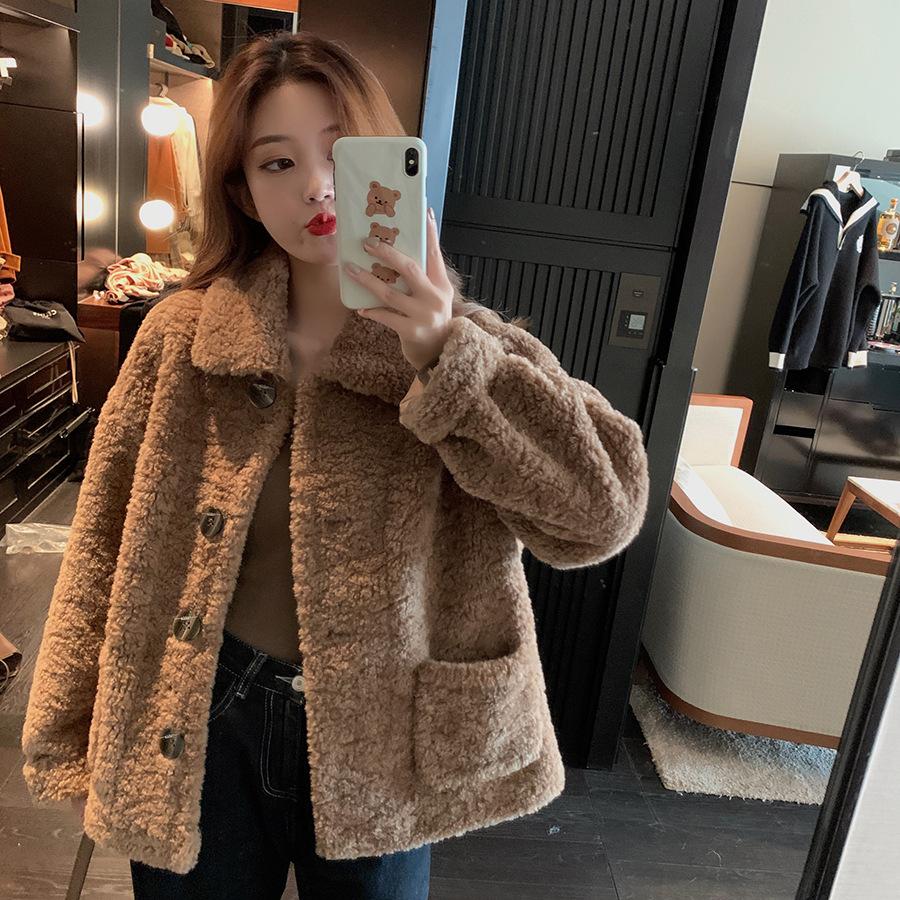 Fleece Hoodie Jacket Women Autumn Winter New Style Loose Short Korean Style Versatile Student Cardigan Top Trendy