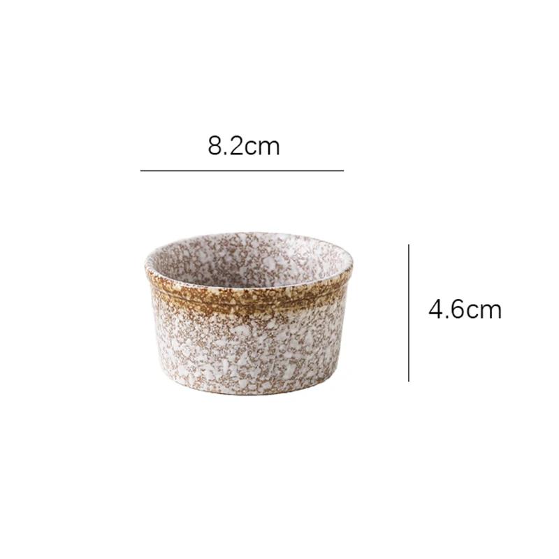 7,6 cm große japanische Gewürzschale, kreative Keramikschale für Sojasauce, Dip-Essig-Schale, runder kleiner Teller, Küchenutensilien, Geschirr