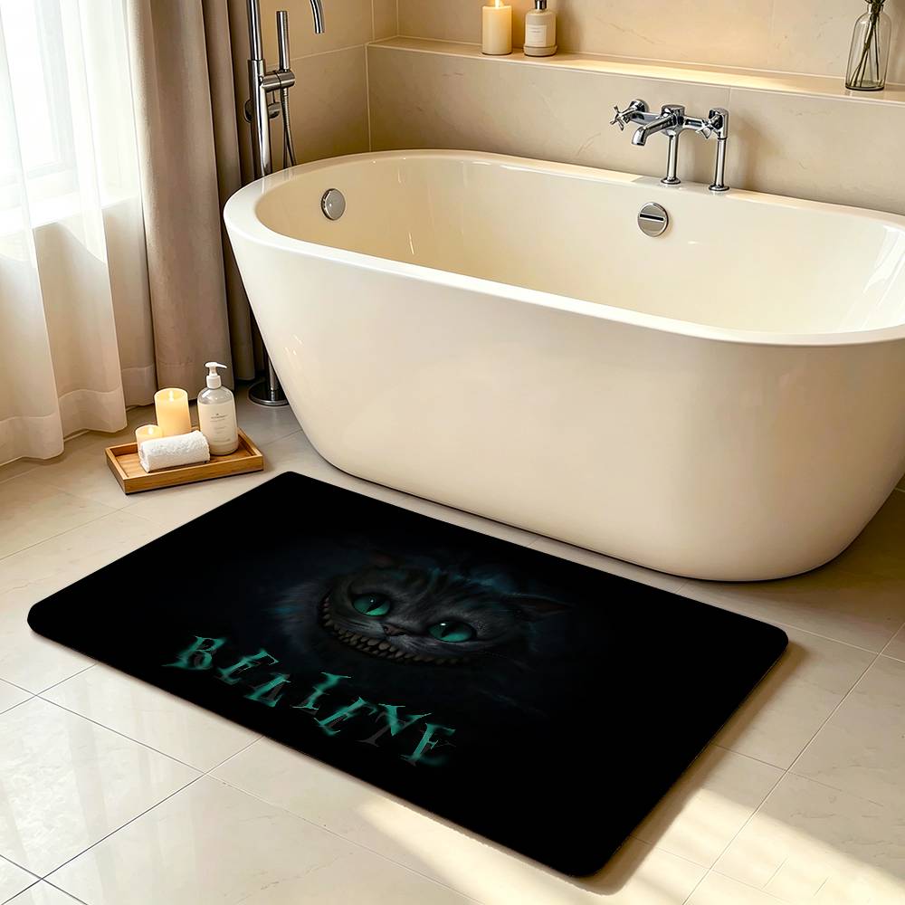 Anime C-cheshire Cat Carpet Bathroom Anti-slip Mat Door Mat Home Decoration Mat Entrance Door Mat Scratch-resistant Door Mat