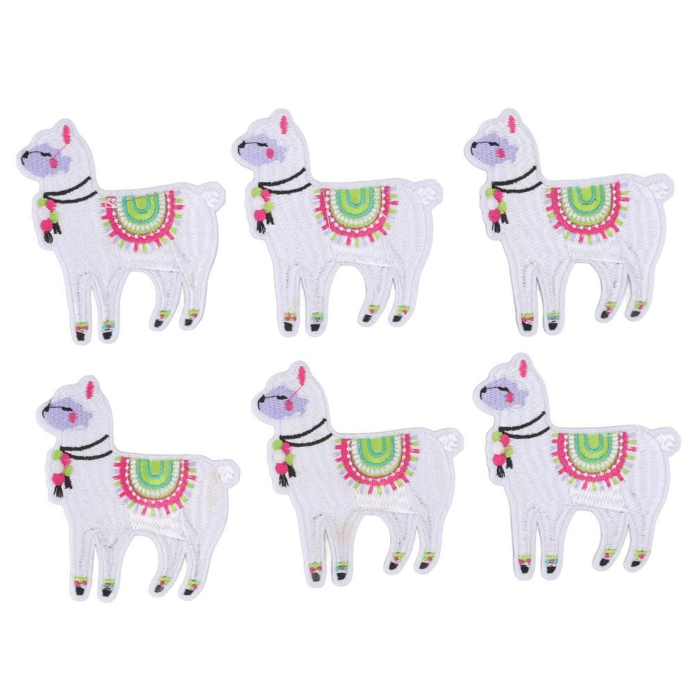 6pcs DIY Embroidery Sew On Patches Washable Embroidered Patches Cute Iron On Patches For Bags