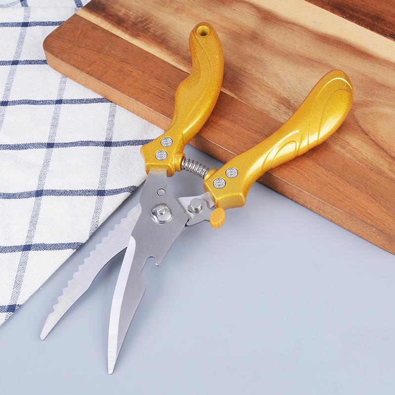Spot Strong Stainless Steel Deboning Chicken Scissors with Aluminum Handle - Multipurpose Kitchen and Household Scissors