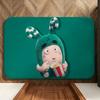 Tappetino per Pavimento O-Oddbods Cartone Animato Tappetino Morbido in Flanella per Porta d'Ingresso Antiscivolo Assorbente Tappeto per Pavimento per Bagno Camera da Letto
