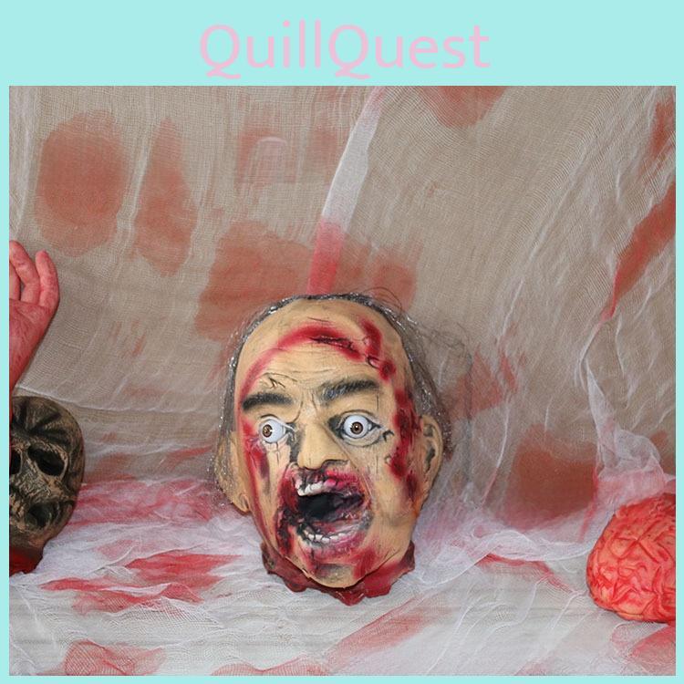 Dry Latex Horror Corpse Hanging Head For Halloween Easter And Events Themed